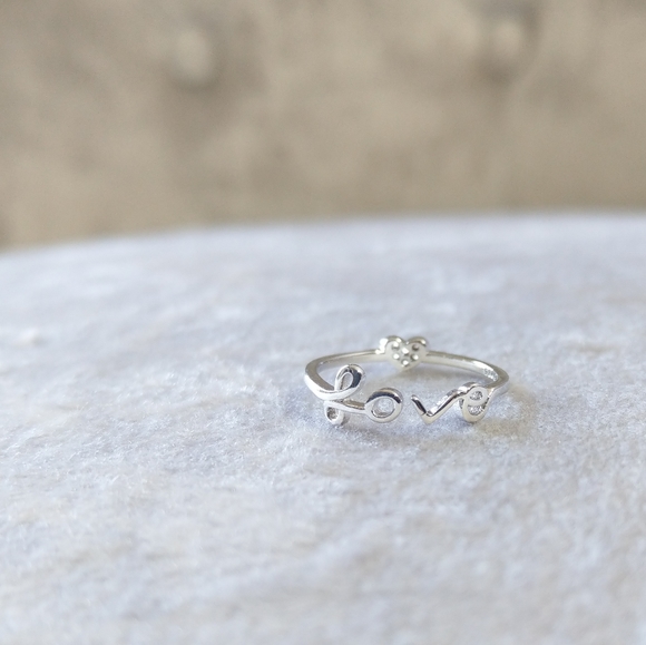 🔥LAST 1🔥NEW STERLING SILVER 2IN1 REVERSIBLE LOVE-HEART RING - Picture 4 of 9